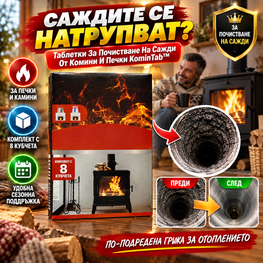 Таблетки За Почистване На Сажди От Комини И Печки KominTab™